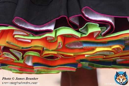 Colourful layered #skirts called #polleras worn by girls and women on #Taquile Island, #Peru, available as prints and on products here:  #BuyIntoArt #ShopEarly #FallForArt #traditionaldress #fabrics #abstractart #colors #wallart #interiordesign #homedecor