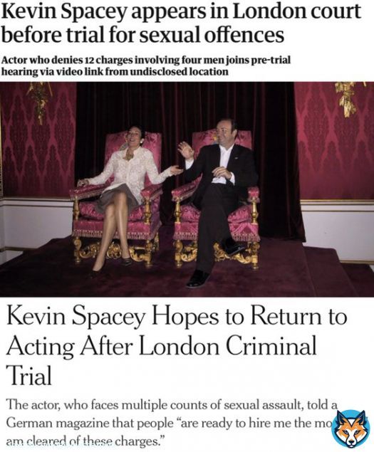 Bill Clinton and Ghislaine Maxwell's bff Kevin Spacey is facing four male accusers and 12 charges in his upcoming trial in the UK. Instead of showing concern for the victims, all Spacey and his handlers are concerned w/is Spacey getting new acting giigs and making more Cha-Ching.