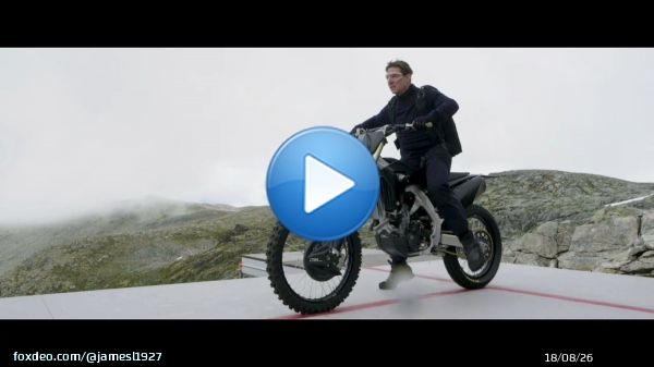 TOM CRUISE is a maniac!  Here is a clip of him filming the latest MISSION IMPOSSIBLE movie&hellip;  &hellip;actually riding a motorcycle off a cliff.