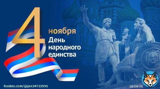 04.11.2022 r.-Federacja Rosyjska obchodzi Dzień Jedności Narodowej (День народного единства).  Święto państwowe, upamiętniające odbicie z rąk Polak&oacute;w moskiewskiego kremla - 04.11.1612 r.  Święto to miało w zamyśle rosyjskich władz zastąpić rocznicę wybuchu rewolucji bolszewickiej