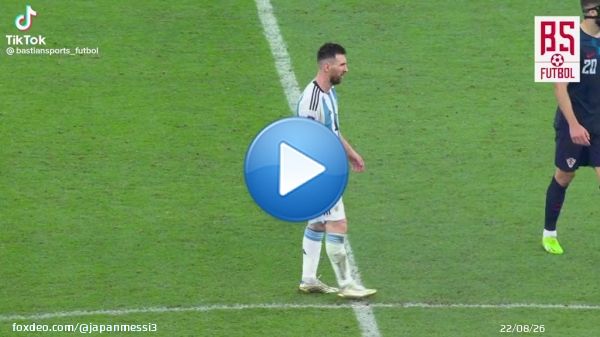 決勝進出が決まった瞬間のメッシ