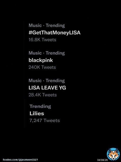 So .. we are trending!!   LISA LEAVE YG #GetThatMoneyLISA