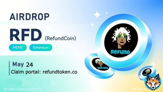 Everyone can now claim $RFD  Drop!   Claim portal:   #Refund will be run #100x   #BNB #Bitcoin #ETH #Arbitrum #DeFi #Crypto #cryptonewstoday #FEGtoken $Yoda #ATOM $AVAX $WAS $ATOR $VELO $MASQ $YDF $FRM $ENQ $TRIAS $CHNG $NAKA $LOOP $DIONE $NXRA $RIO