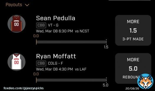 2 man CBB for today Love the value. Lets ride #prizepicks #ud #sportsbet #gamblingtwitter #CBB