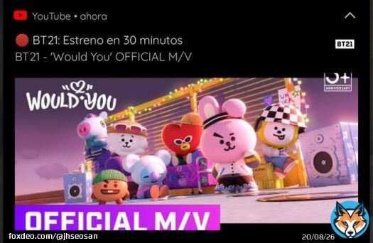 FALTAN MENOS DE 30 MINUTOS PARA QUE LA INDUSTRIA TIEMBLE!!  BT21 THE 1ST MV BT21 IS COMING WOULD YOU IS COMING  #2022BT21FESTIVAL #BT21 #5th_ANNIVERSARY