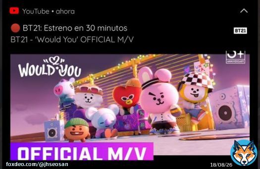 FALTAN MENOS DE 30 MINUTOS PARA QUE LA INDUSTRIA TIEMBLE!!  BT21 THE 1ST MV BT21 IS COMING WOULD YOU IS COMING  #2022BT21FESTIVAL #BT21 #5th_ANNIVERSARY