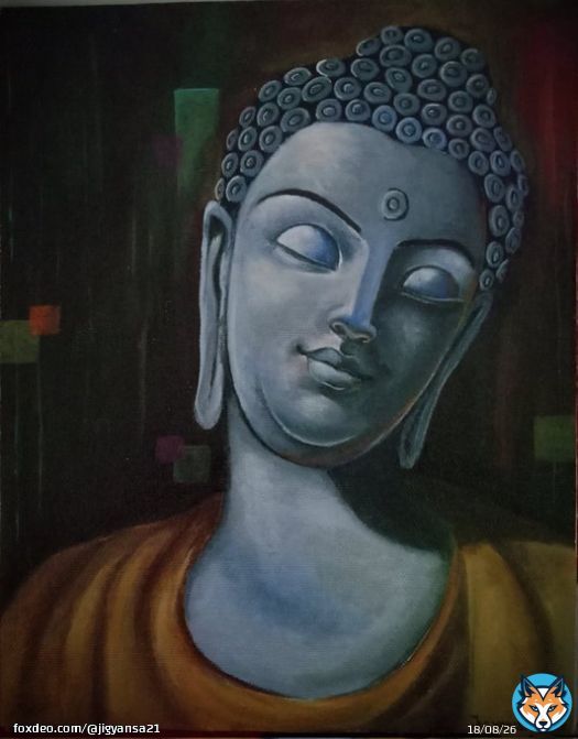 Where there is peace there is happiness #buddha #gautambuddha #art #ArtistOnTwitter #painting #acrylicpainting #PaintingOnCanvas