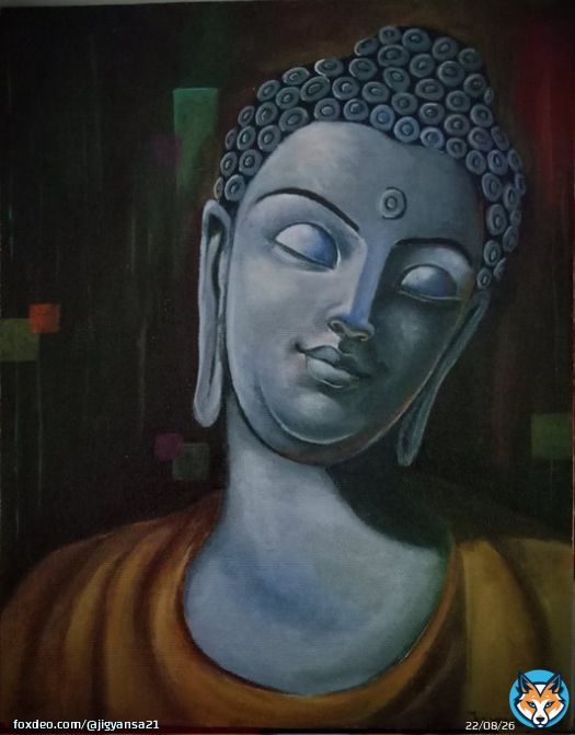 Where there is peace there is happiness #buddha #gautambuddha #art #ArtistOnTwitter #painting #acrylicpainting #PaintingOnCanvas