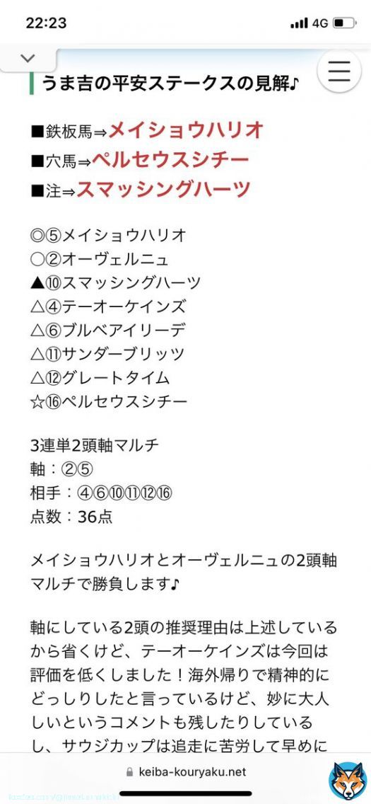 平安ステークスはこれで勝負します！ #平安ステークス