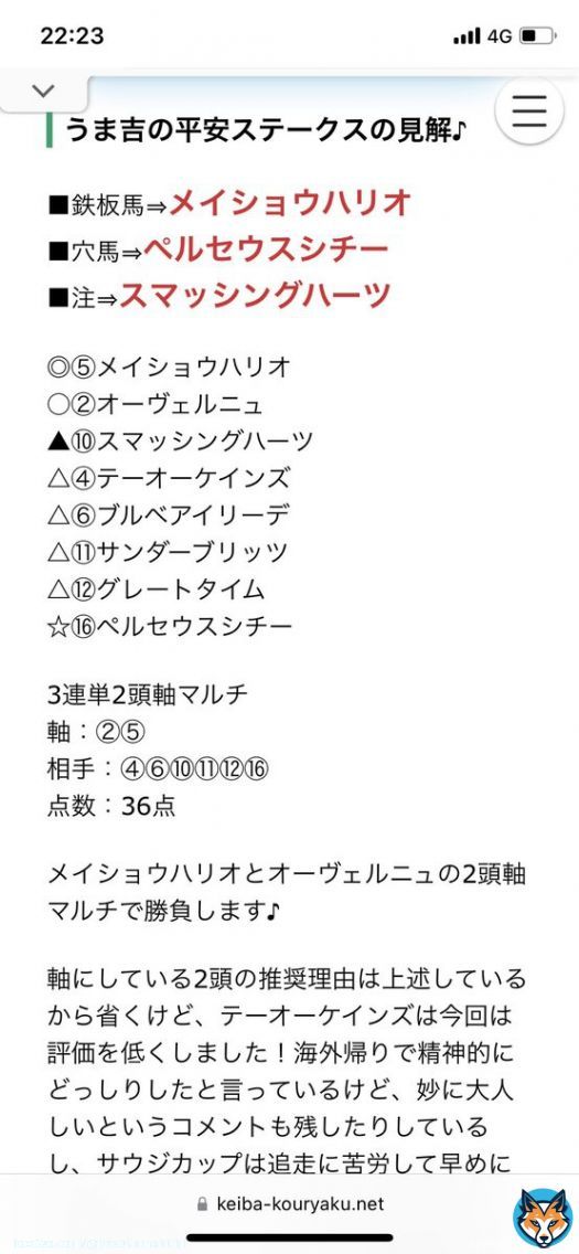 平安ステークスはこれで勝負します！ #平安ステークス