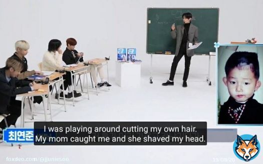 este momento debe ser cerca cuando yeonjun jugaba con  las  tijeras  en  su  cabello y su mam&aacute; lo tuvo que rapar ㅠㅠ  #TXTatSBS가요대전 TXT AT SBS GAYO DAEJEON