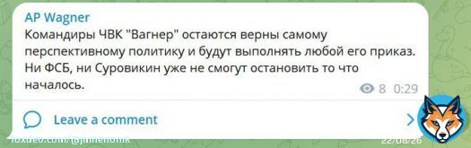 Суровикин записал обращение к вагнеровцам , те ответили