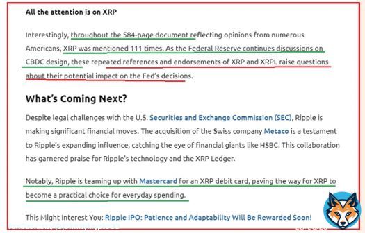 #BREAKINGNEWS - U WILL WANT TO READ #XRP mentioned 111 times in the #FederalReserve  584pg document investigating #CBDCs. Is this the #XRP Smoking Gun everyone is waiting for as $XRP being the Chosen one?? There's arguments both for an against #XRP bbeing a good&hellip;Show more
