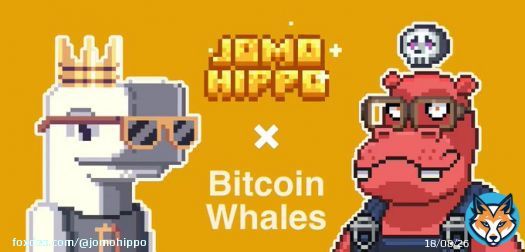 JOMOHippo x @Bitcoin_Whales_ giveaway   A brand born from potent byte-sized whales residing on-chain btc in Ordinals  3 x WL Free Mint    Follow @JOMOHippo @Bitcoin_Whales_ @bl0ckchainsavvy RT, Like, Tag frens  Show your love in the comment   Ppl witth love get wet