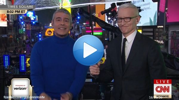 .@Andy: 'Do I have a pocket full of edibles? I do!'  @Andy and @andersoncooper can't drink! #CNNNYE