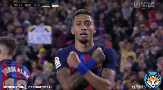 3-0 Barcelona.  RAPHINHA MAKES IT THREE!  #raphinha #fcbarcelona #BarcaSevilla #barca #LaLigaSantander #laliga #FCBSEV #SevillaBarca