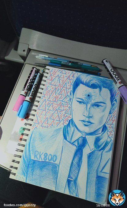 Їду назад в Київ , малюю ангст  #connordbh #rk800 #УкрАртПідтримка
