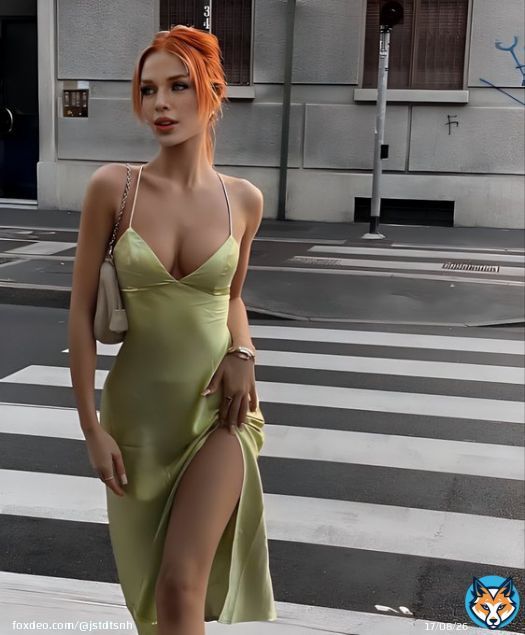 Who else is ready for a silky Saturday night #greendress #redhead