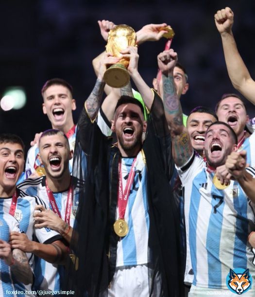 TyC Sports va a repetir la final de la Copa del Mundo ante Francia a partir de las 20:00, para que cuando sean las 00:00, Lionel levante la tercera a la hora del brindis.  Me vuelvo loco.