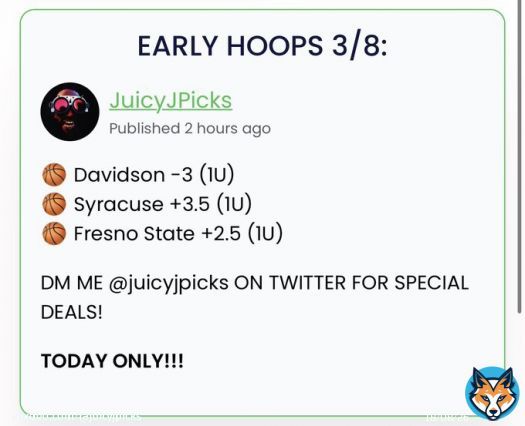 #VIP #RECAP 3/8:  5-1 for +4.12   I told y&rsquo;all Juice was back&hellip;    Heart breaking end to the lay, but we bounce back.   Night card is going out soon&hellip; DM ME FOR DEALS   JOIN VIP ASAP! IT PAYS FOR ITSELF  #GamblingTwitter #JuicyMarch