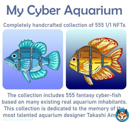 Cyber Fish #328  #333 Completely handcrafted collection 1/1 NFT  FP 0.095 ETH   #web3 #nft #NFTCollection #NFTCommunity
