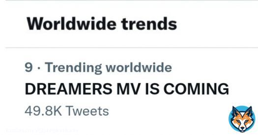 [] DREAMERS MV IS COMING is trending Worldwide at #9. While multiple keywords such as #JungkookMV and #Dreamers2022 are also trending on Twitter.