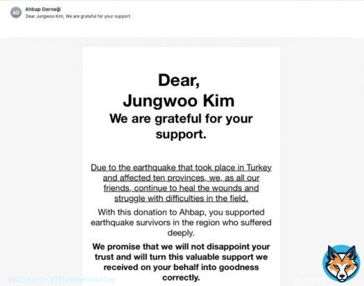 Donated last week under Jungwoo&rsquo;s name in hopes of helping those who are in need of help & affected by the Turkey & Syria earthquake.  It&rsquo;s nothing much but i hope my small effort combined with everyone else&rsquo;s will help, in any way possible.   Happy birthday Jungwoo
