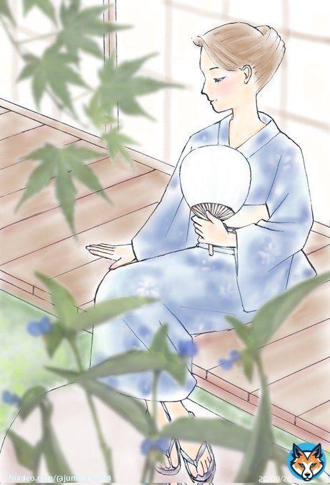 暑すぎます&hellip;。 暑中お見舞い申し上げます。  #イラスト #illustration #絵描きさんと繋がりたい