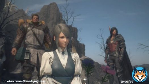 I just realized this what I am assuming to be some sort of tomb Jill seems to be putting flowers a insignia on a stone above it and not just any insignia. #ffxvi #ff16 #finalfantasy #squareenix #gamer