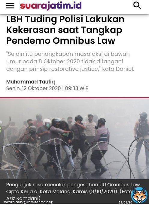 Konfrensi Pers Aliansi Malang Melawan & Tim Bantuan Hukum Malang Bersatu.  Link:   #BatalkanOmnibusLaw #GagalkanOmnibusLaw #TolakOmnibusLaw #JegalSampaiGagal #JegalSampaiBatal #MosiTidakPercaya #KawanBantuKawan #OmnibuslawSampah #BebaskanKawanKam