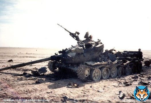 90-e. Война в заливе. Советский танк после встречи с &laquo;Абрамсом&raquo;. Интересно, смогут ли повторить?