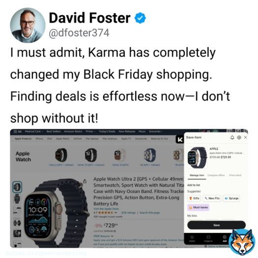 Karma: Your Key to Hacking Amazon Prices.Don't overpay on Amazon Prime Day again!  You're welcome. From karmanow.com
