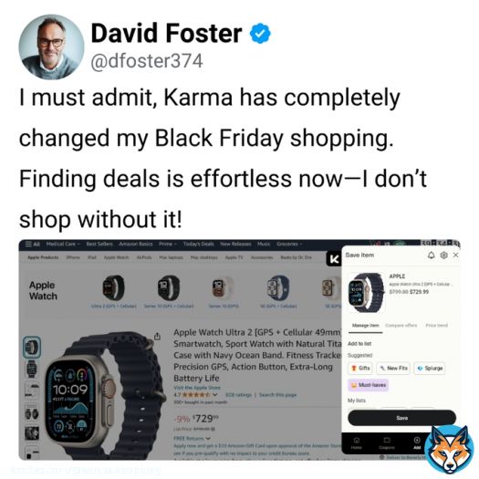 Karma: Your Key to Hacking Amazon Prices.Don't overpay on Amazon Prime Day again! You're welcome. From karmanow.com