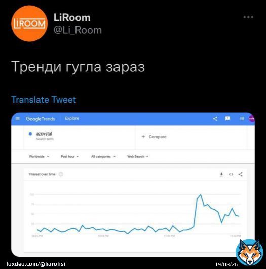 це те, що зробили калуш, заявивши про азовсталь на 200 мільйонів глядачів євробачення. УСІ гуглять про азовсталь. боже калуш ТАКІ