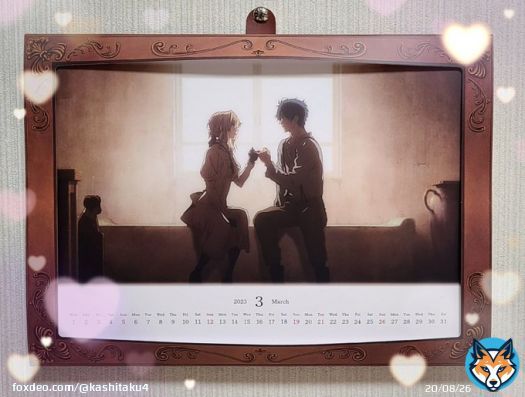 ３月ですね(o・&omega;・o)  ヴァイオレットのスクールカレンダーは指切りシーンで終わりですが、新しいカレンダー届くの楽しみです  #ヴァイオレット・エヴァーガーデン #VioletEvergarden #SPY_FAMILY  #スパイファミリー #秒速5センチメートル