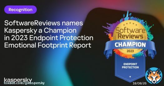 Proud to share that we've been named a Champion in the 2023 #EndpointProtection Emotional Footprint report by @SW_Reviews , measuring #usersatisfaction across 27 elements of the provider relationship, from #strategy to #service experience & more.
