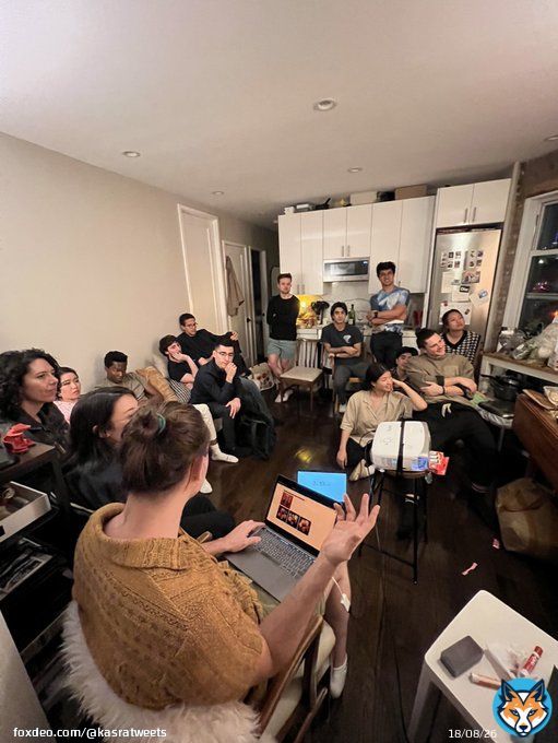 I've been cohosting a series of &ldquo;potluck + demo night&rdquo; events where a group of us comes together to share food, and everyone presents a 5min talk on something they've been working on or thinking about  it's always a special night and the he range of talks we've had is quite wild