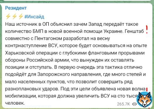 Пентагон разработал план контрнаступления для суицидников,на весну,Запорожская область!