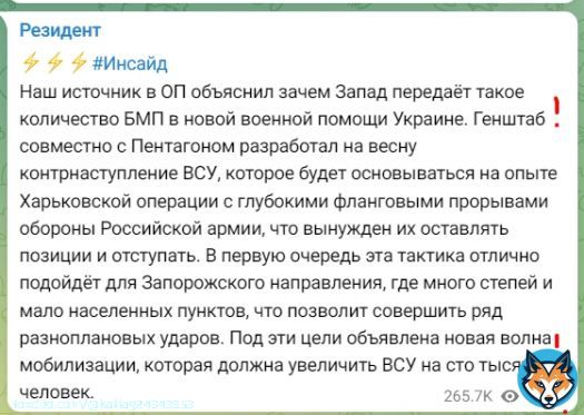 Пентагон разработал план контрнаступления для суицидников,на весну,Запорожская область!
