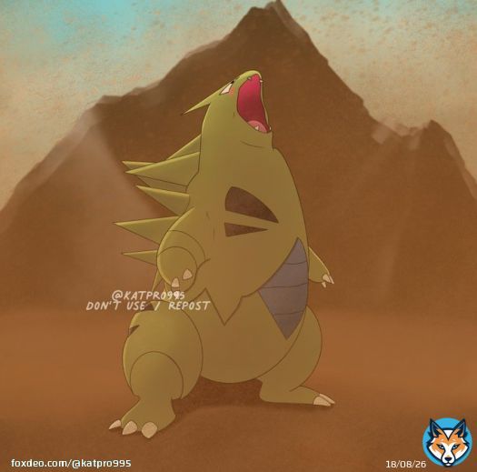 Do you like Tyranitar ?    RT appreciated!   #Pokemon #PokemonUNITE #ポケモン #ポケモンユナイト #digitalart #pokemonfanart