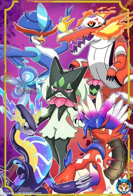 Happy 27th #PokemonDay&nbsp;  to everyone!   RT appreciated!   #Pokemon #ポケモン #ポケモンSV #PokemonDay2023 #PokemonScarletViolet #digitalart #fanart