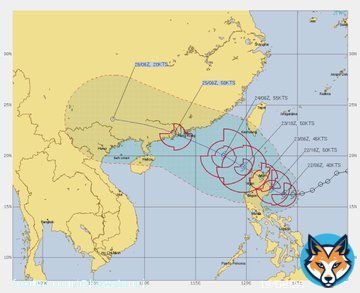 The US Joint Typhoon Warning Center has updated Tropical Storm 10W (Ma-on) and 11W (Tokage) forecast track. #JTWC#Typhoon#Maon#Tokage#台風#台風9号#マーゴン#台風10号#トカゲ #台風情報 Details