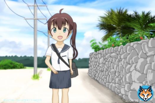のんのんびよりのんすとっぷ12話のEDで出てこなかったので脳内補完(その2) 竹富島に住む新里あおいちゃんは中学2年生になりました 一番遠くに住む彼女ですが、あの日々を大切に今日も学校・民宿とバドミントンを頑張っています #のんのんびより #のんのんびよりのんすとっぷ #なのん