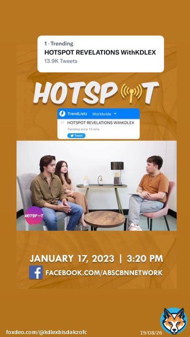 Trending top spot nationwide and also worldwide  Tune in to @ABSCBN Facebook page. See you everyone, 3:20 PM!   HOTSPOT REVELATIONS WithKDLEX  #PETAWalangAray