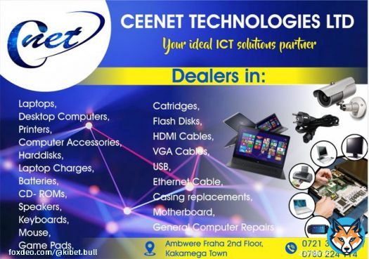 @Ceenetke are dealers of modern technological devices and services. They offer the best services that leave their customers smiling. They sell laptops, Desktop,Computer Accessories, laptop chargers, Batteries and repairs. Visit us in   Kakamega to experience #SaturdayMasculinity