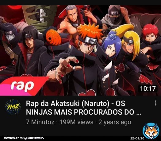 A fan made song of Naruto based on the akatsuki Haas more views that new genesis