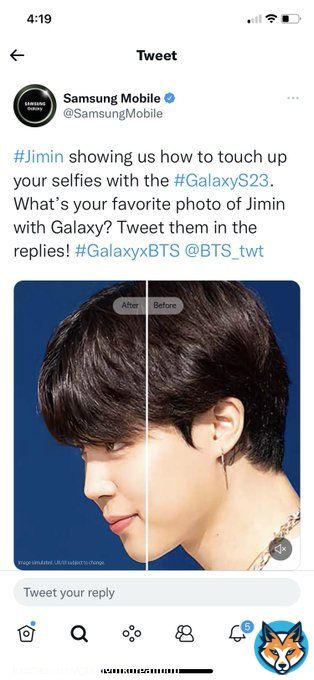 we are so proud of Jimin..the face of Samsung @SamsungMobile