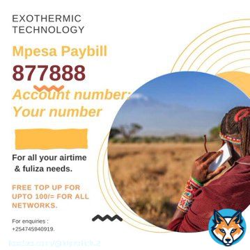 Top up to any mobile number(Safaricom Airtel,Telkom) Go to M-PESA PAYBILL 877888 Account is your mobile number Very Fast and Reliable   Boutross Bailey Chester House Cowards Nairobi CBD Kalonzo Chelsea vs Everton Mendy Sakaja Pulisic Bill Clinton Mt Kenya