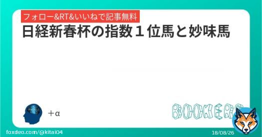 今日は日経新春杯が面白そう！  シンザン記念 指数１位ライトクオンタム 指数２位ペースセッティング  ホープフルS 指数２位トップナイフ 妙味馬ドゥラエレーデ  馬連64580円的中！  「指数１位馬と妙味馬」を新規投稿しました。フォローRTいいねしたら無料。  #BOOKERS