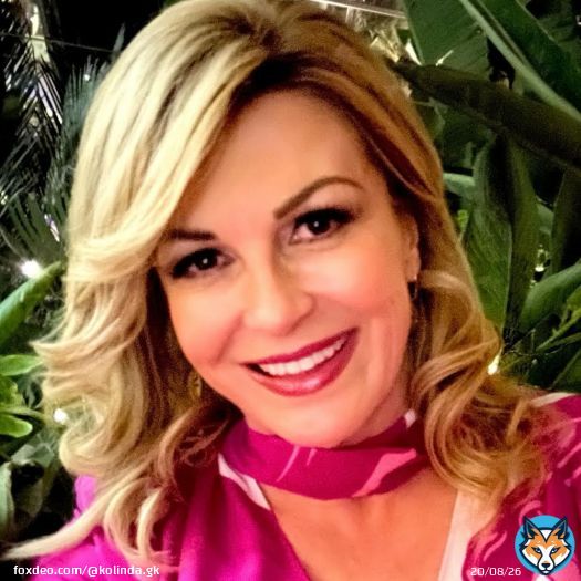 Photo by Kolinda Grabar-Kitarović on January 01, 2024. May be a selfie of 1 person, blonde hair, makeup and scarf.